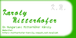 karoly mitterhofer business card